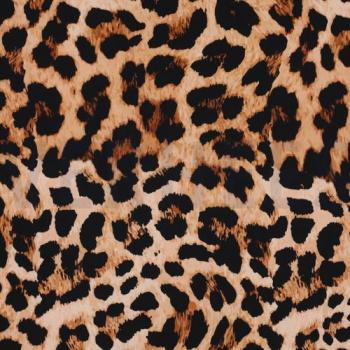 Viskose Leoprint Braun/Schwarz